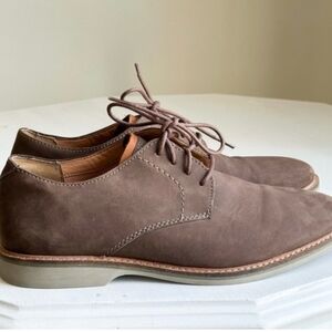 Men's Clarks Brown Suede Lace-Up Dress Shoes Size 10